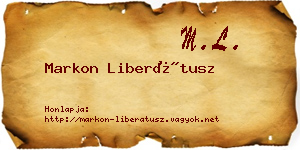 Markon Liberátusz névjegykártya